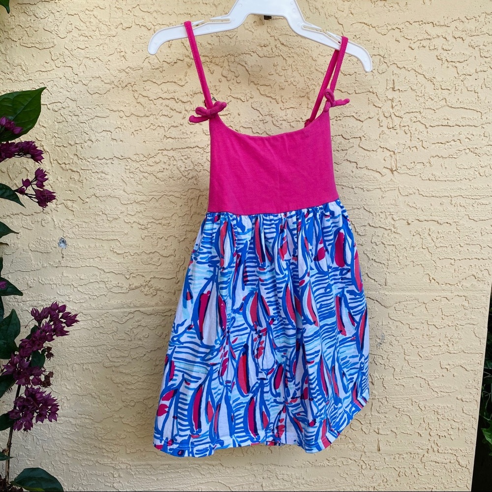 Lilly Pulitzer Girls Red Right Return Ana Dress XS - Picture 7 of 8